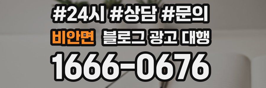 비안면 블로그 광고 대행