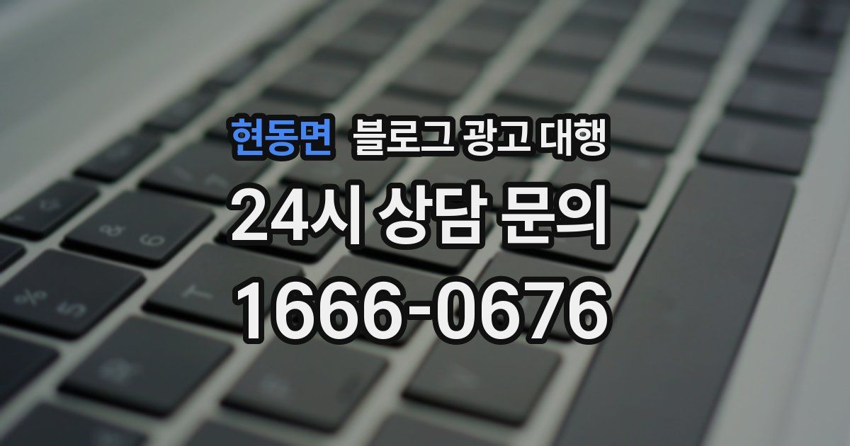 현동면 블로그 광고 대행
