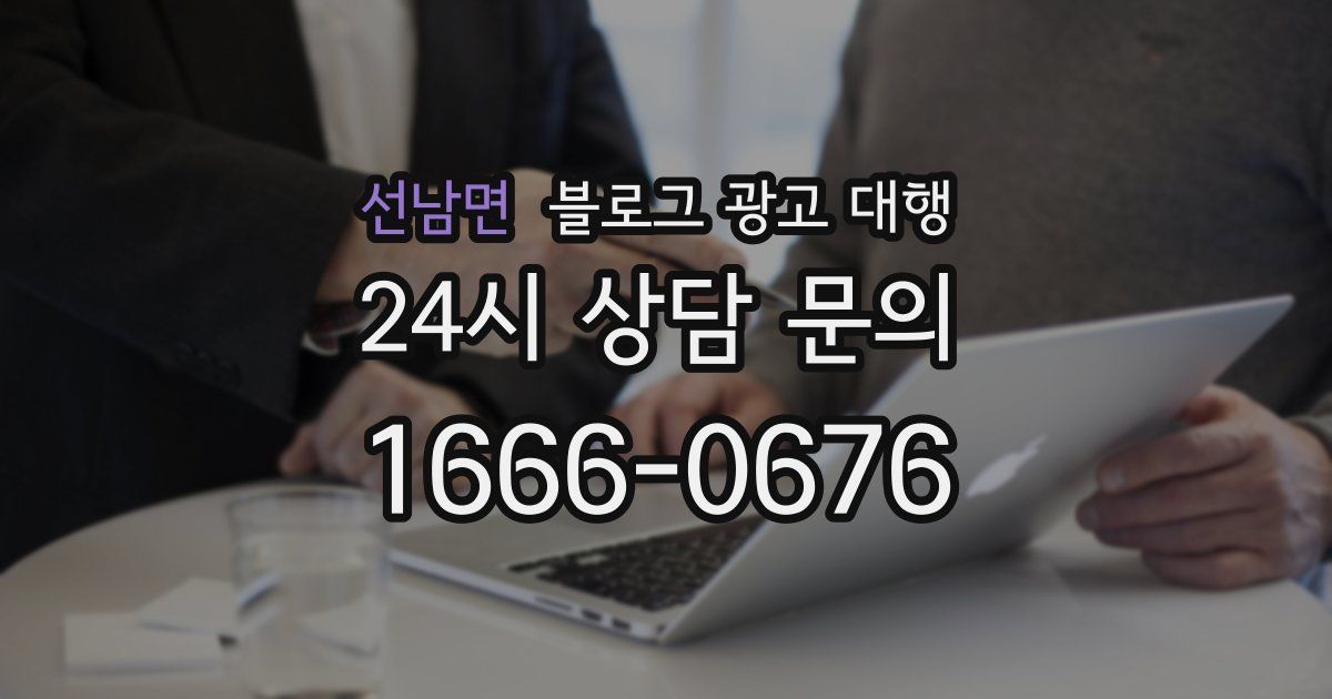 선남면 블로그 광고 대행