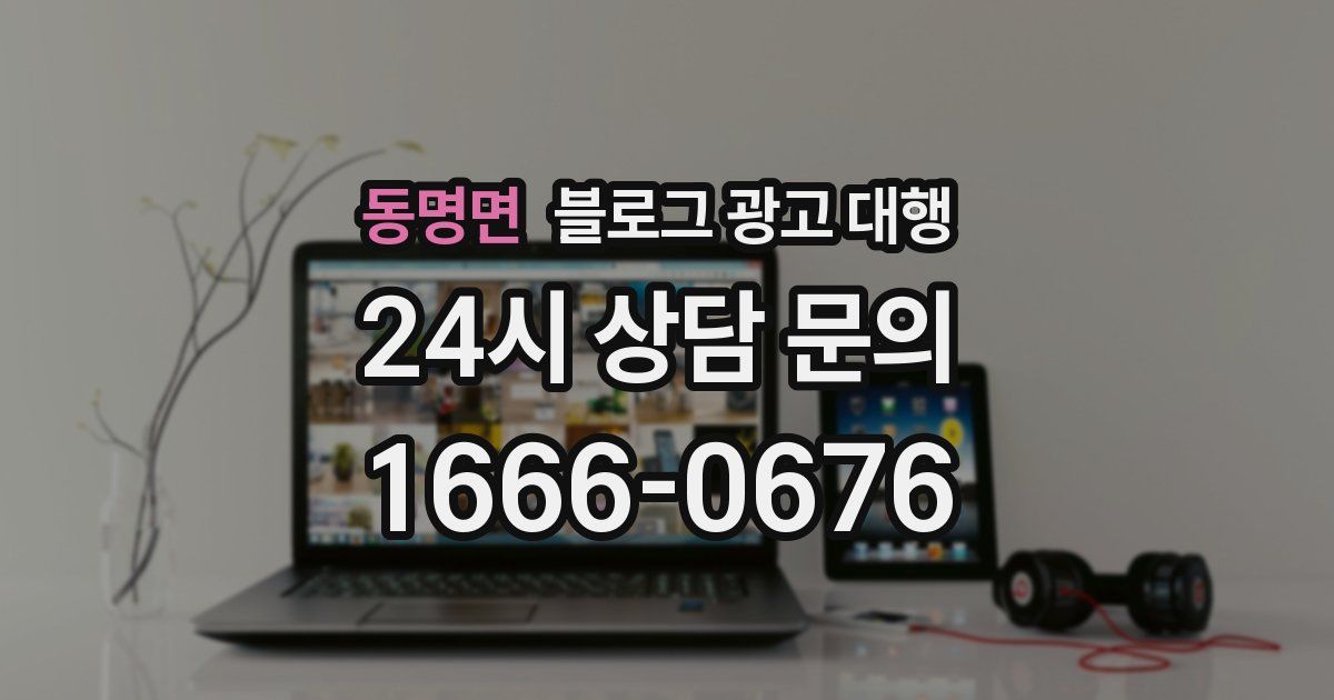 동명면 블로그 광고 대행