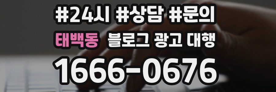 태백동 블로그 광고 대행