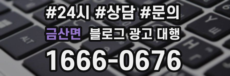 금산면 블로그 광고 대행