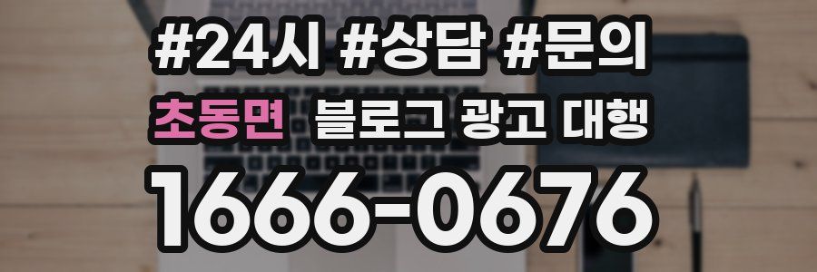 초동면 블로그 광고 대행