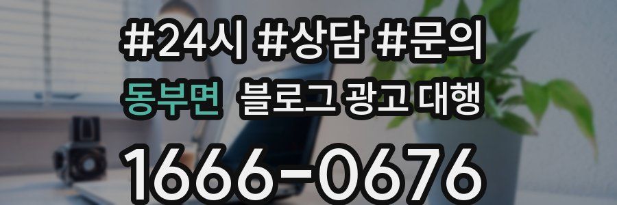 동부면 블로그 광고 대행