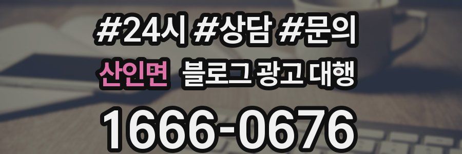 산인면 블로그 광고 대행