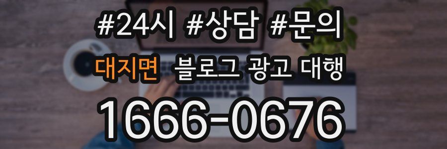 대지면 블로그 광고 대행