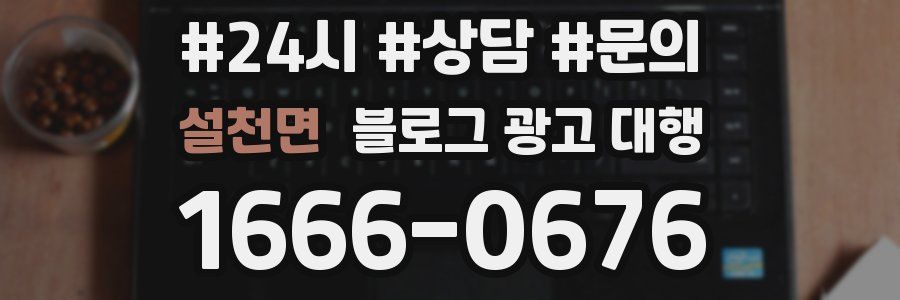 설천면 블로그 광고 대행