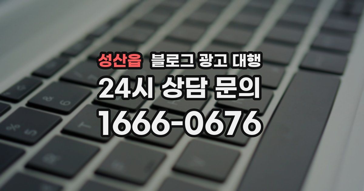성산읍 블로그 광고 대행
