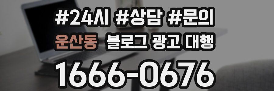 운산동 블로그 광고 대행