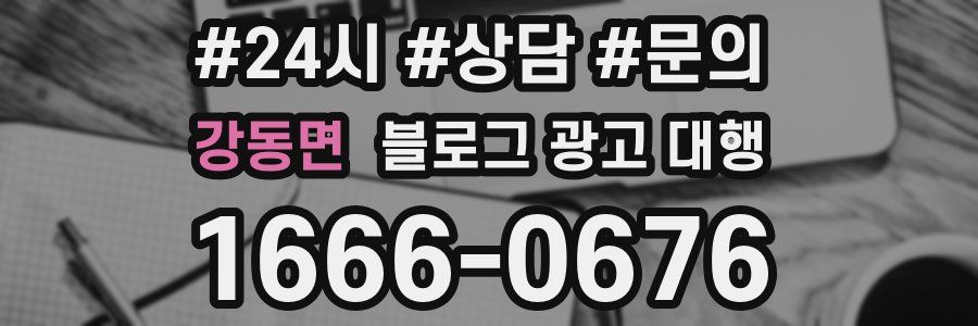 강동면 블로그 광고 대행