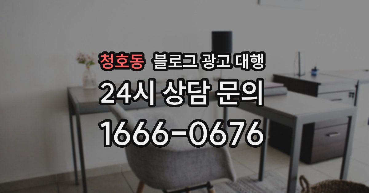 청호동 블로그 광고 대행