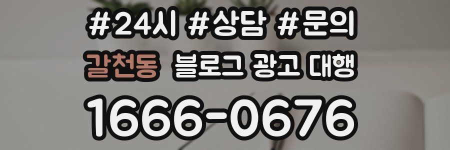 갈천동 블로그 광고 대행