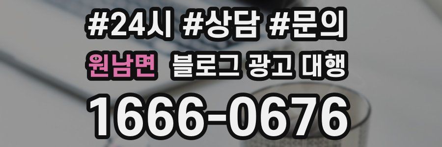원남면 블로그 광고 대행