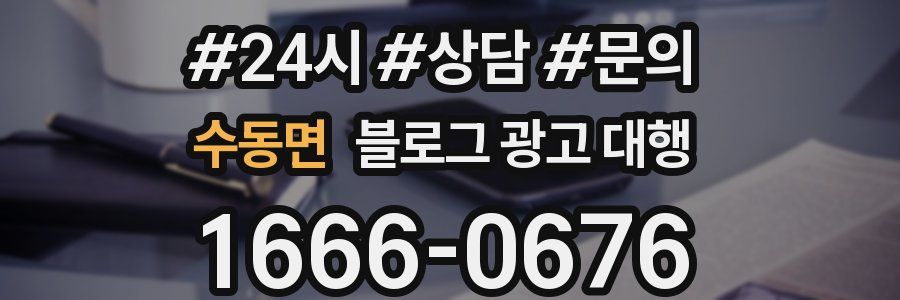 수동면 블로그 광고 대행