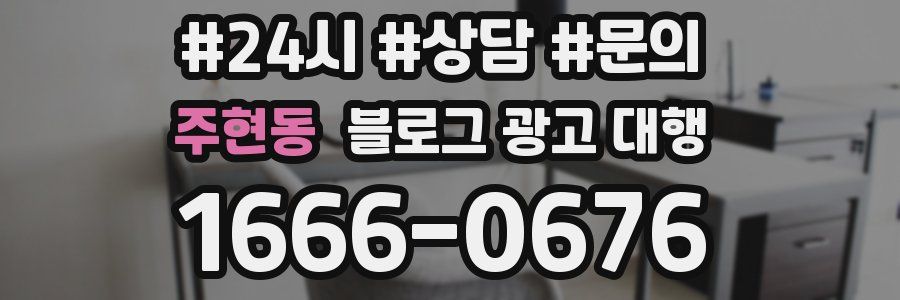 주현동 블로그 광고 대행