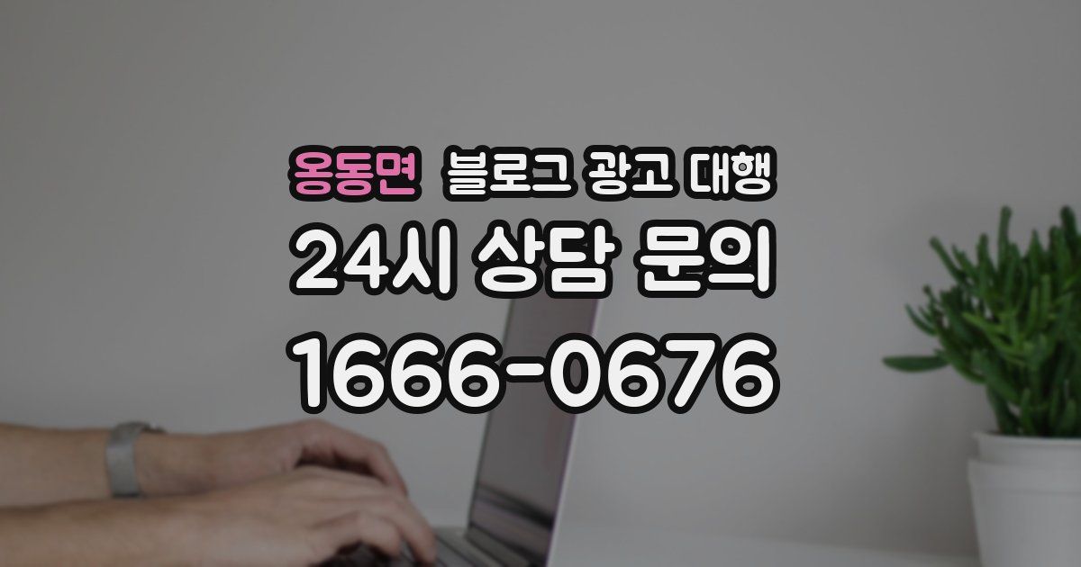 옹동면 블로그 광고 대행
