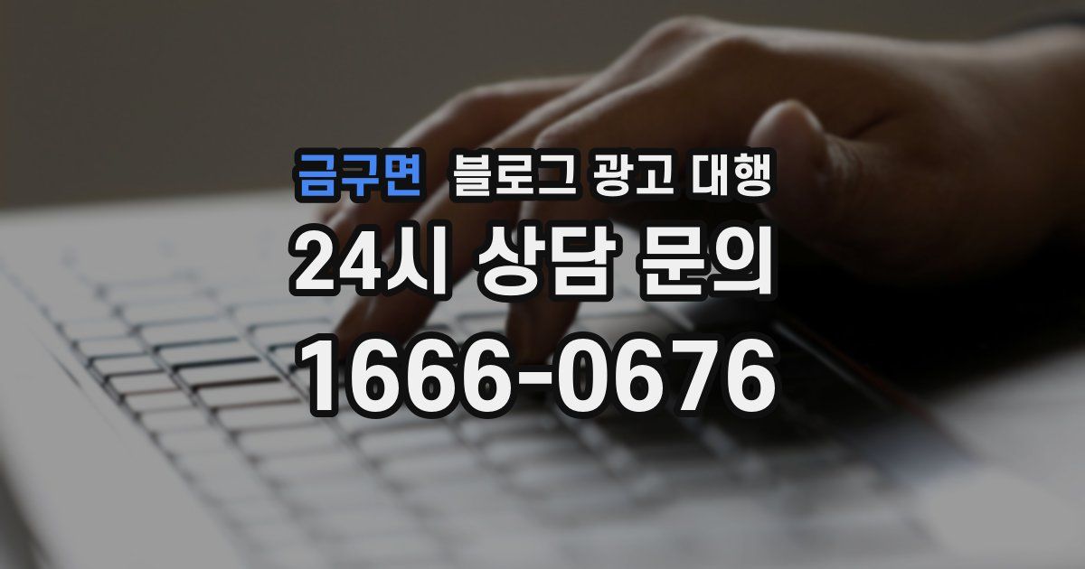 금구면 블로그 광고 대행