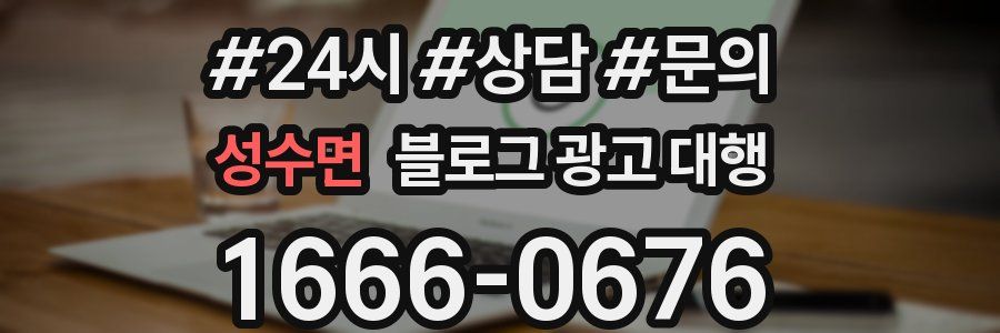 성수면 블로그 광고 대행