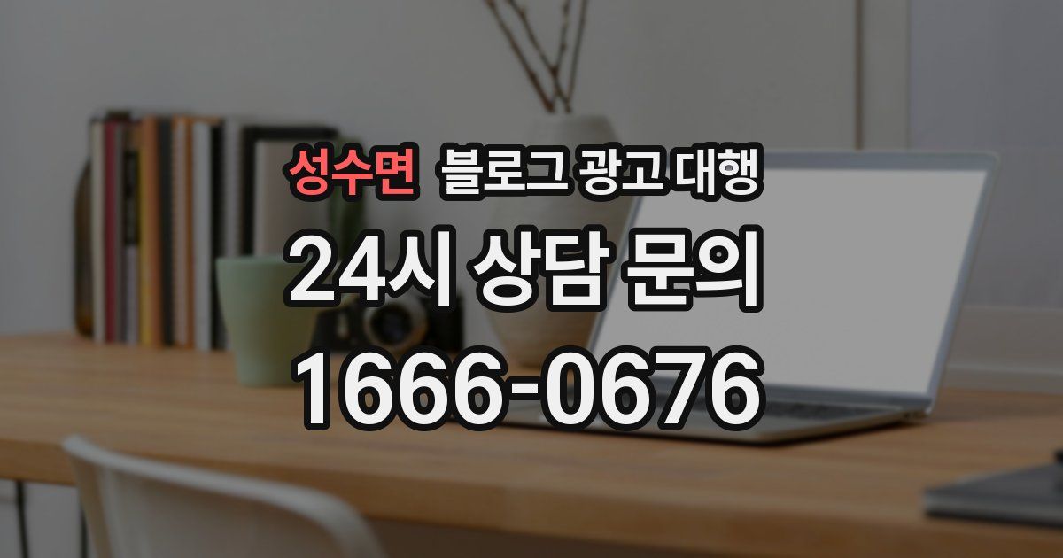 성수면 블로그 광고 대행
