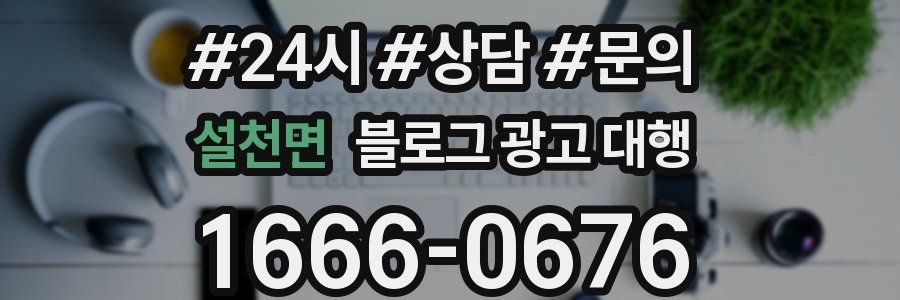 설천면 블로그 광고 대행