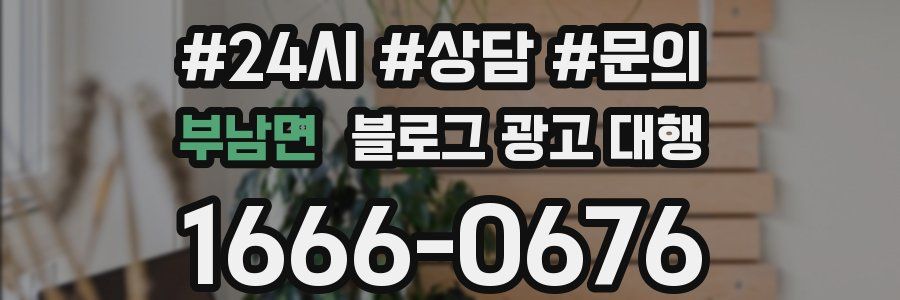 부남면 블로그 광고 대행