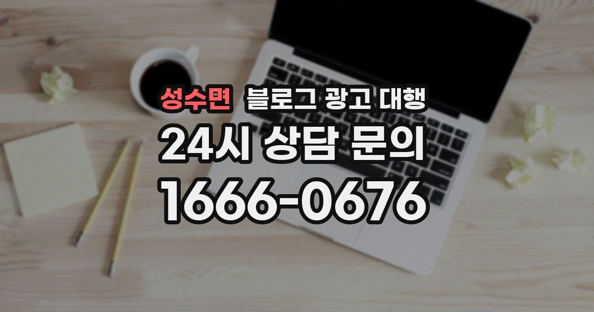 성수면 블로그 광고 대행