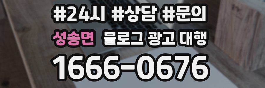 성송면 블로그 광고 대행