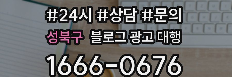 성북구 블로그 광고 대행