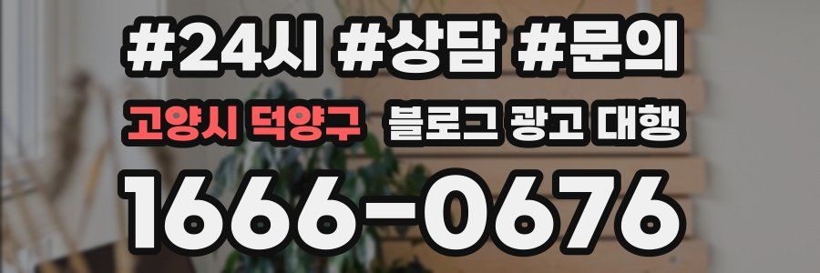 고양시 덕양구 블로그 광고 대행