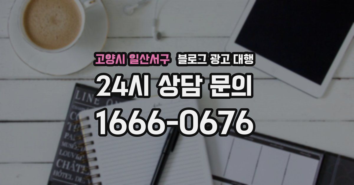 고양시 일산서구 블로그 광고 대행