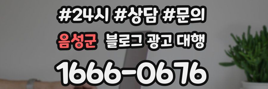 음성군 블로그 광고 대행