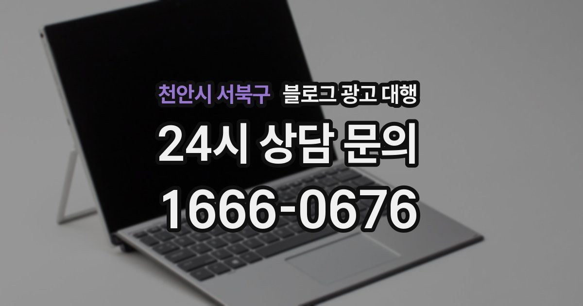 천안시 서북구 블로그 광고 대행