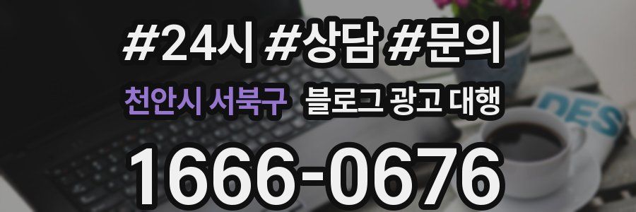 천안시 서북구 블로그 광고 대행