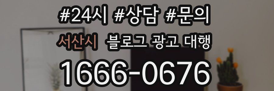 서산시 블로그 광고 대행