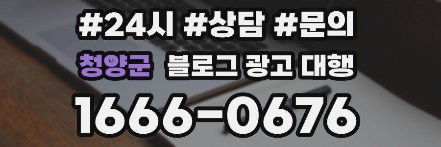 청양군 블로그 광고 대행