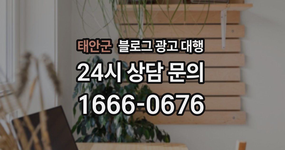 태안군 블로그 광고 대행