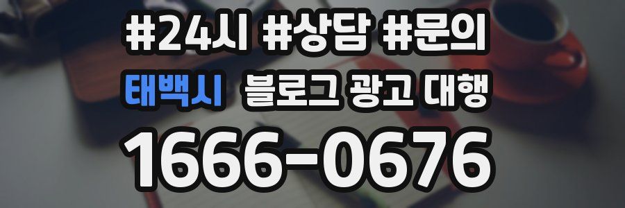 태백시 블로그 광고 대행