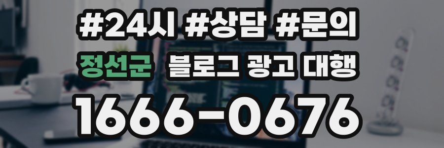 정선군 블로그 광고 대행