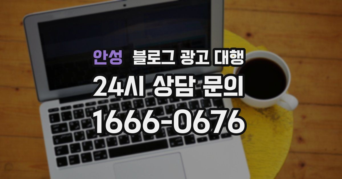 안성 블로그 광고 대행