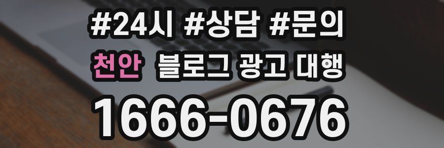 천안 블로그 광고 대행