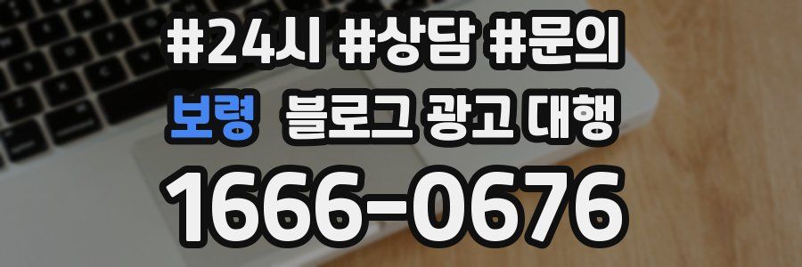 보령 블로그 광고 대행