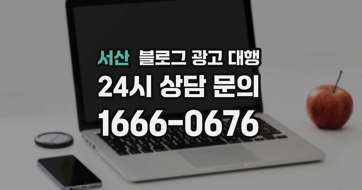 서산 블로그 광고 대행