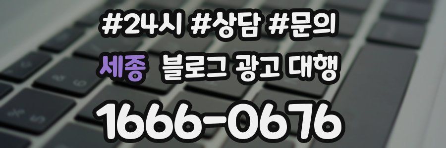 세종 블로그 광고 대행