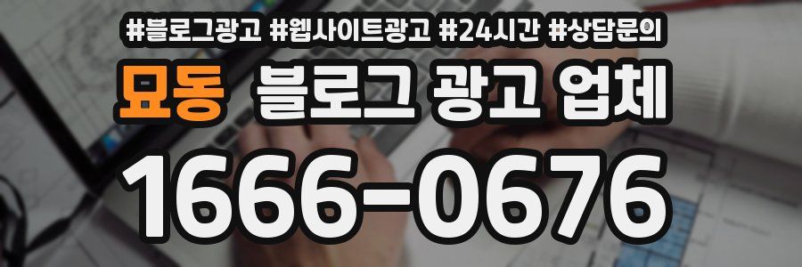 묘동 블로그 광고 업체