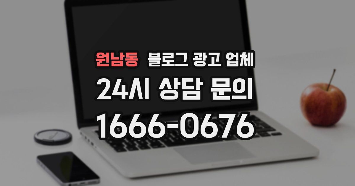 원남동 블로그 광고 업체