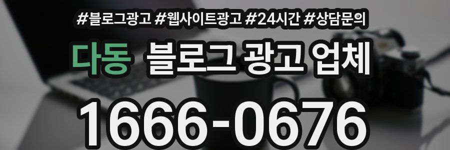 다동 블로그 광고 업체