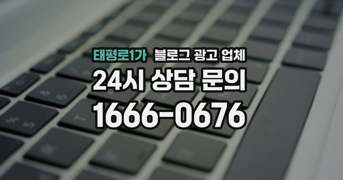 태평로1가 블로그 광고 업체