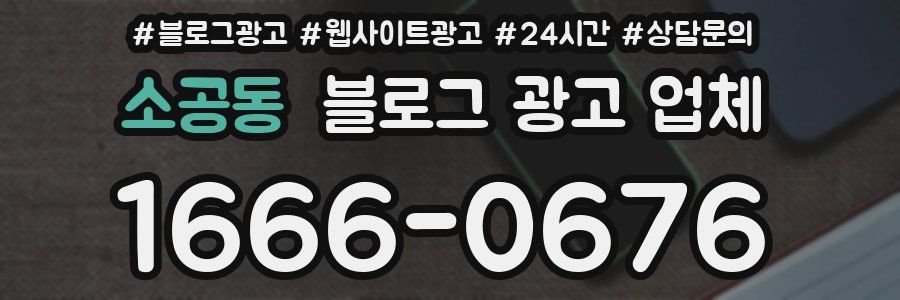 소공동 블로그 광고 업체