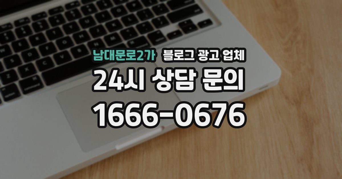 남대문로2가 블로그 광고 업체