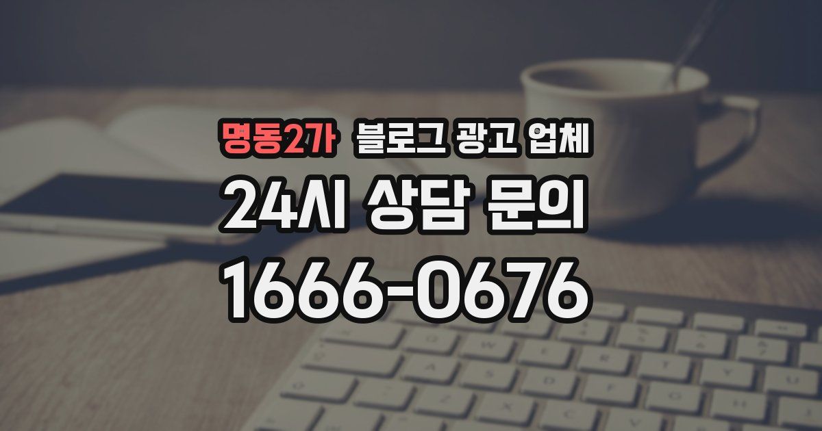 명동2가 블로그 광고 업체